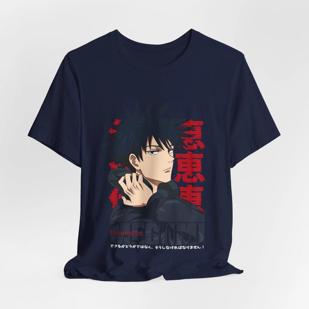 Megumi Fushiguro Anime Tee Unisex Graphic TShirt for Fans Short Sleeve Shirt S