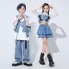 Girls' Japanese Street Dance Jazz Costume - Children's Hip-Hop Performance Outfit