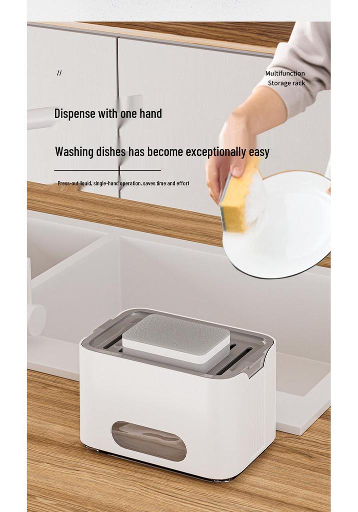 Multi-purpose Manual Soap Dispenser for Kitchen & Bathroom