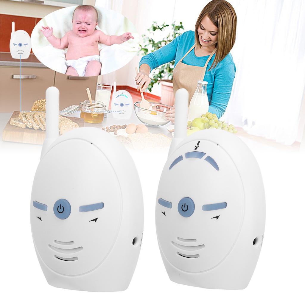 Digital Kids Monitor with Night Light Lullaby 2 Way Talk 2.4GHz Wireless Transmission Sound Kids Monitor 100‑240V EU Plug