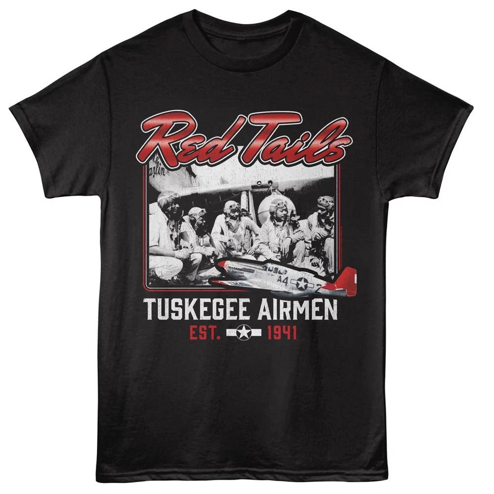 Tuskegee Airmen Est 1941 World War 2 Red Tails Group Photo Men s T shirt M