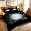 Stargate SG-1 Vzor Povlečení Sada Prošívaných Dek Quilt Cover Povlak na Polštář Domácí Dárek k Narozeninám(1 * povlak na peřinu + 2 * povlak na polštář, bez jádra)