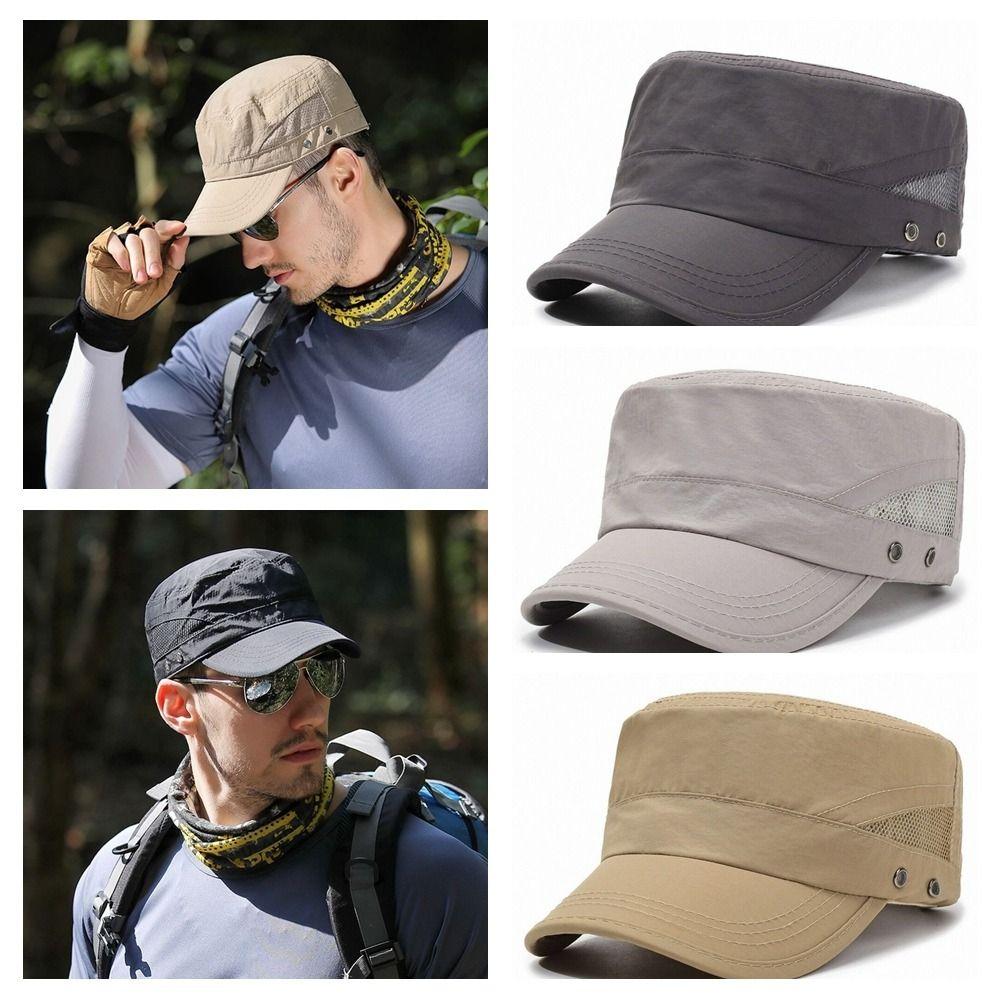 Polyester Sun Hat Quick Drying Summer Visor Hat New Flat Peaked Cap Unisex