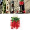 Simulated 6 Leaves Wisteria Decoration Silk Flower Artificial Faux Indoor Vine Wisteria Ornament