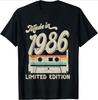 40 Anni 1986 Compleanno Vintage Retro 40° Regalo Magliette Uomo Streetwear T-shirt Manica Corta Unisex Abbigliamento Largo