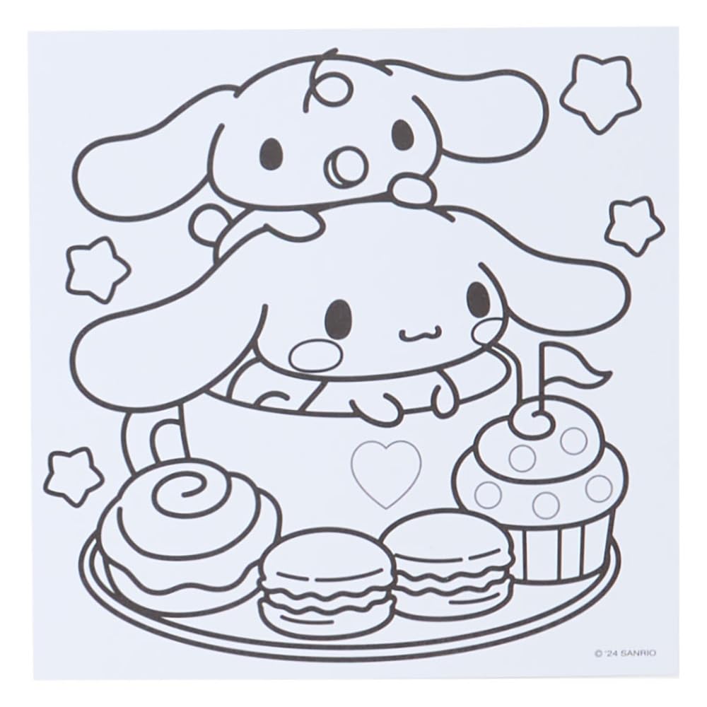 Sanrio Coloring Sticker 16cm Wide x 3cm Deep x Sanrio 429139 & Set, Blue, Approx. 22.5cm High, Characters,