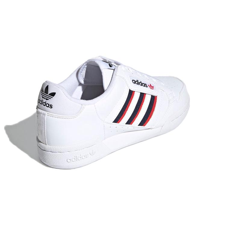 adidas Originals Continental 80 Comfortable Abrasion Resistant Low Top Kids' Skateboarding Shoes White Red Blue Unisex FX6088