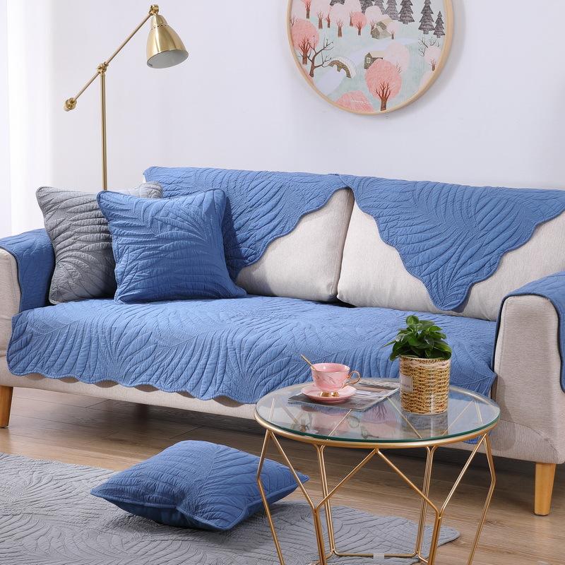 Four Seasons Universal Sofa Towel Europe Style Sofa Cover Cushion Quilted Couch Cover Cotton Non-slip Armrest Towel Pillowcas
