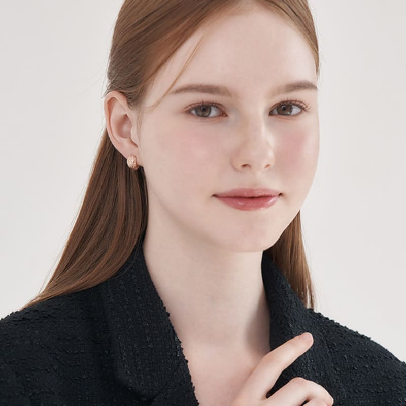 ELLE Schmuck 14K GF Bold Basic One-Touch Volumen-Ohrringe ELGPEE542