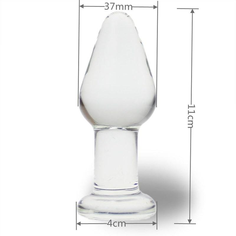 11CM Crystal Anal Plug Smooth Glass Large Butt Plug, Bullet Men Women Sex Toys Adult anus games Gay lesbian Anus Sex Products
