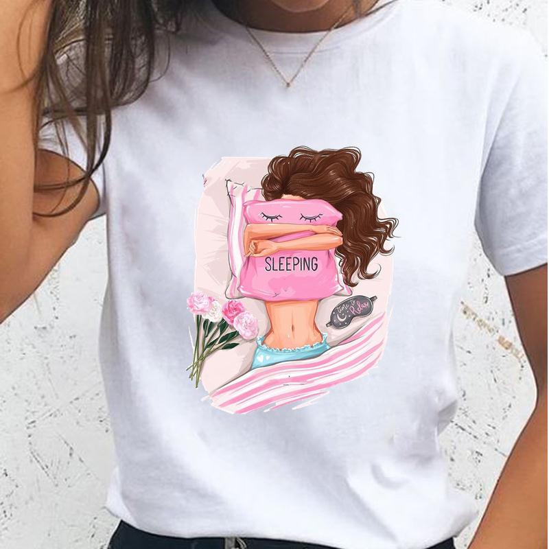 Women T-shirts Watercolor Female T Tee Cartoon Clothes 90s Trend Cute Short Sleeve Casual Shirt Fashion Top Graphic Tshirt
