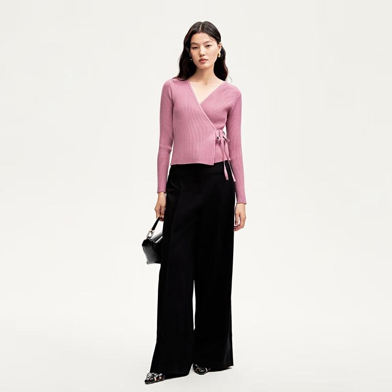 

VEROMODA Women s V-Neck Slim-Fit Tie-Waist Knit Sweater S