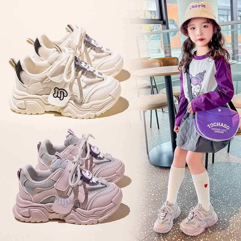 Lente Nieuwe Mode All-match Meisjes Ademend en Comfortabel Zachte Zool Hardlopen Casual Sportschoenen