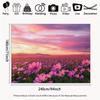 2D Sunset Pink Flower Scenic Backdrop for Studio Decoration