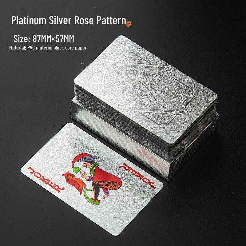 Luxury Gold PVC Playing Cards: Waterproof, Fold-Proof, Wear and Dirt Resistant, Washable.
