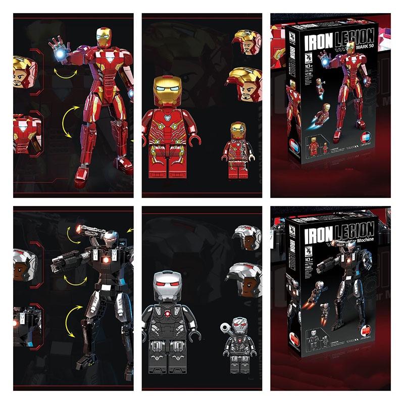 High-quality Abs Plastic Building Blocks For Boys Compatible With Lego Iron Man War Machine Model 400-800 Pieces
