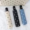 UV Protection Polka Dot Umbrella Automatic/Manual Dual Use Umbrella  for Daily Commuting