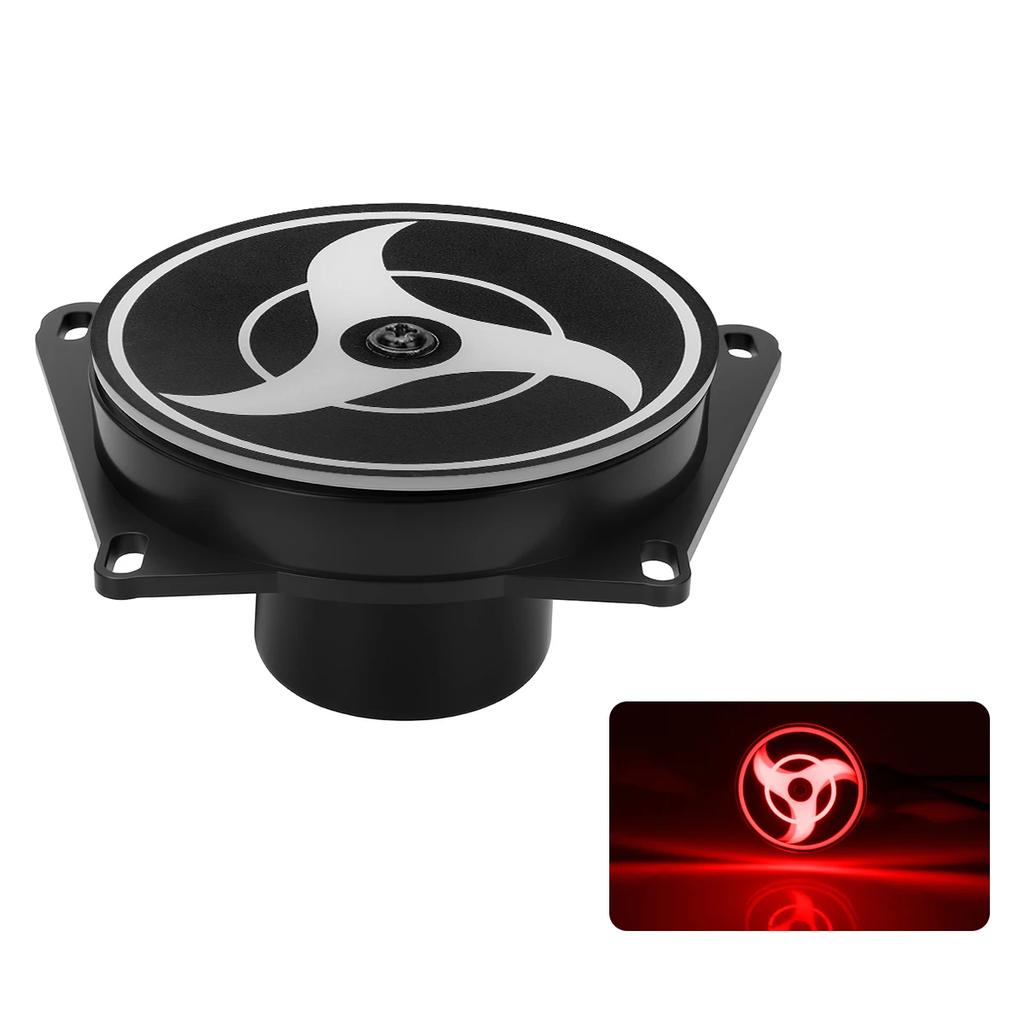 1x Motorcycle LED Anime Cool Rotating Wheel Eyes Decorative Rear Tail Light RGB Angel Eye Aperture Automobile Fog Lamp JDM