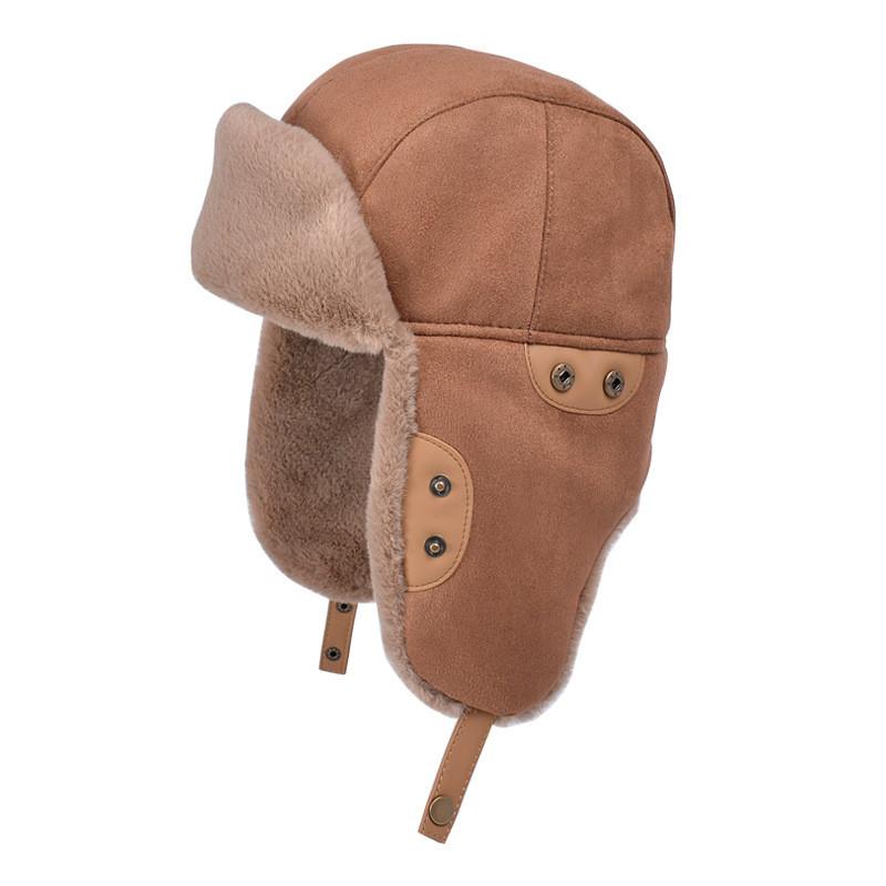 

Winter Warmth Beret Hat For Men And Women With Windproof Polyester Fabric For Outdoor Activities коричневий