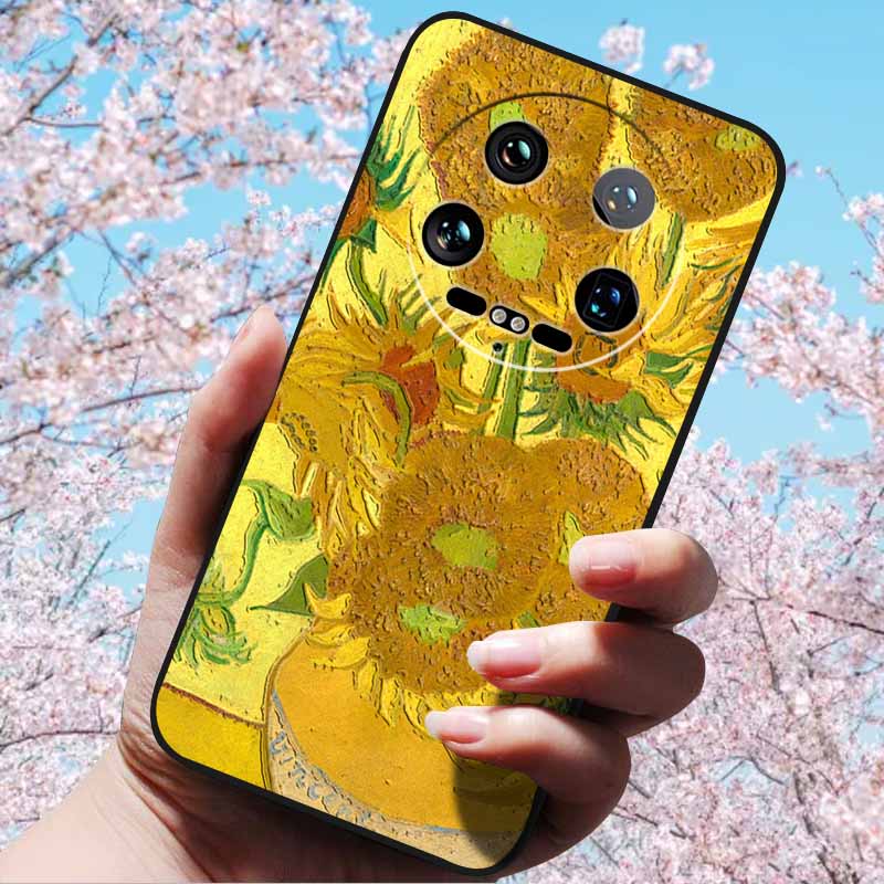 For Xiaomi 14 Ultra 5G 6.73" 14 Pro Cases Fashion 3D Retro Embossed Relief Soft TPU Siliocn Back Cover for Xiaomi 14 Capa Mi 14