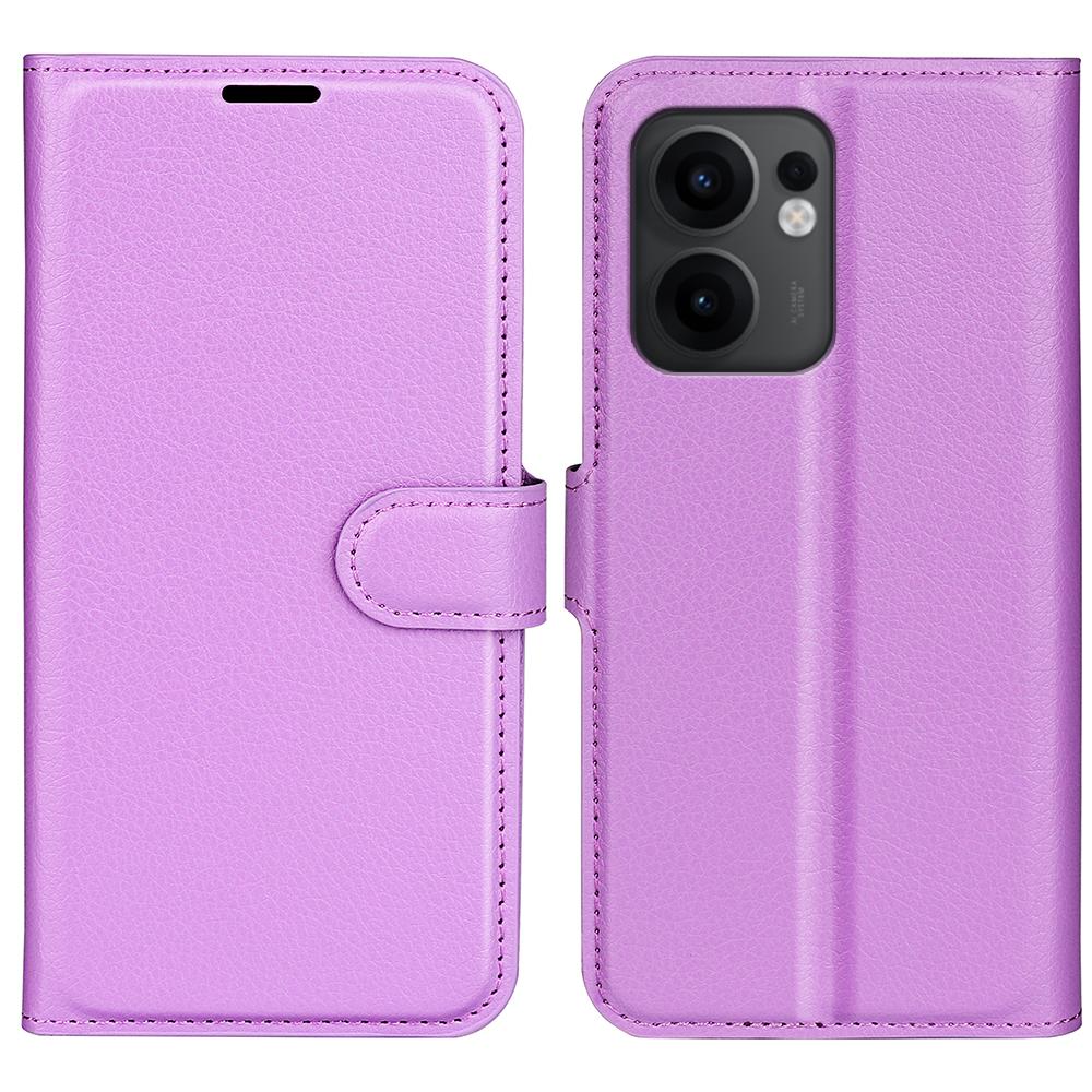 For Oppo Reno13 F 5G Case Litchi Texture Shockproof Leather Wallet Phone Cover
