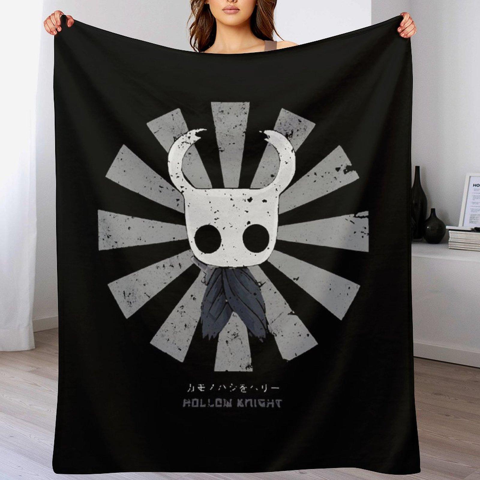 Hollow Knight Retro Japanese TShirt Throw Blanket Fluffy Cozy Throw Blanket for Home Decor 102x76cm(40x30in)