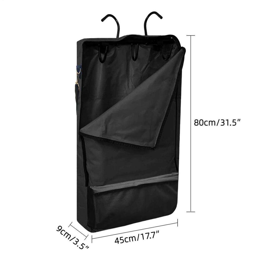 Horse Halter Bag Horse Tack Carry Bag With 3-Prong Rack Large Capacity Pet Storage Supplies For Brittle Reins Harness Bit