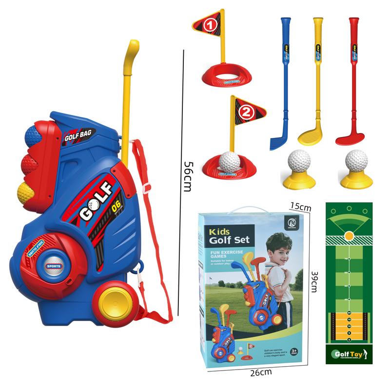 Kids Golf Set with Cart Toy Golf Clubs Balls And Mat Indoor Outdoor Golf Game for Boys Girls Halloween Christmas Thanksgiving