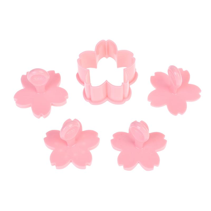 5 pièces/set Emporte-pièce Sakura Moule Tampon Biscuit Rose Fondant Outils de Cuisson Accessoires Outils de Cuisine
