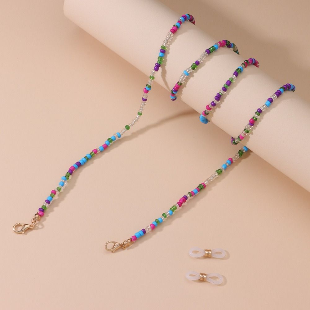 Bohemia Style Sunglasses Chains Colorful Eyeglass Lanyard Colorful Bead Glasses Chain Women