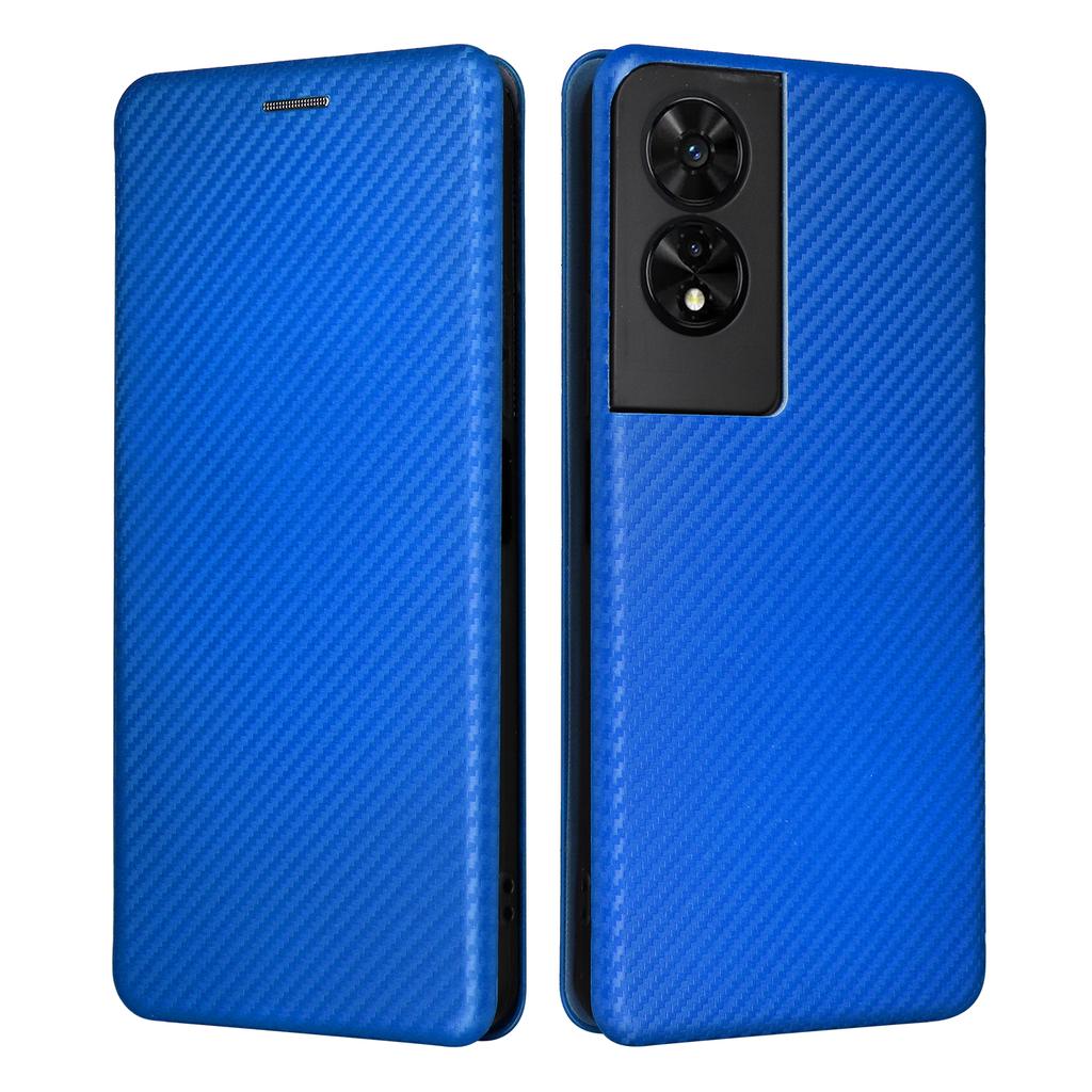 Pro pouzdro na telefon TCL 505 Kožené s texturou uhlíkových vláken Magnetické zavírání Skořepina