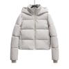 Womens Hooded Cotton Puffer Jacket Thick Warm Casual Streetwear Coat With Zippered Pockets