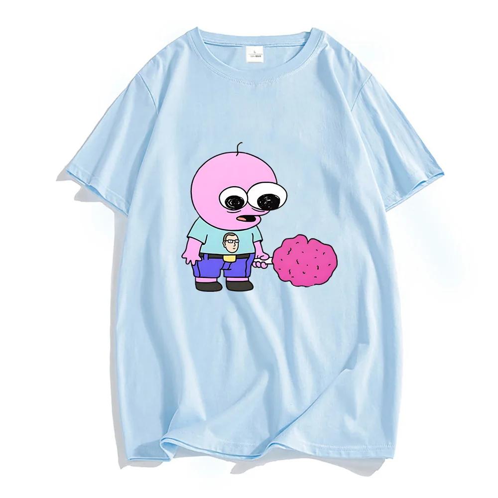 Smiling Friends Cartoon Print T-Shirts Sommer Frühling Baumwolle Herren T-Shirt Lustiger Grafikdruck T-Shirts Hohe Qualität T-Shirt