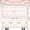 Avezano 3 Pcs Rose Gold Party Decorations Pink Floral Happy Birthday Tablecloths for Girls Women Birthday Party Supplies 108 x 54 Inch