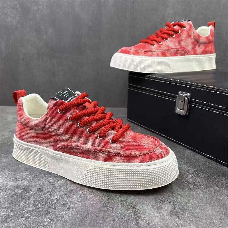 Autumn Men's Board Shoes Fashion Trend Men's Shoes Canvas Shoes Comfortable Inside Non-slip Wear-resistant Breathable Shoes