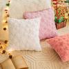 Weihnachtsstern Bestickter Fell Kissenbezug Wohnzimmer Sofa Kissenbezug Festliche Party Annehmlichkeit Dekorative Kissenhülle