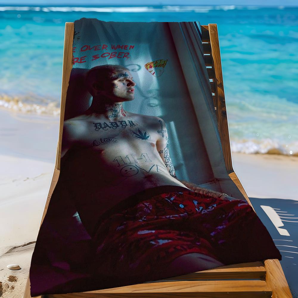 Singer Lil Peep Rapper Towel Sports Quick Dry Travel Camping Gear Sandproof Soft Light Large Beach Towel