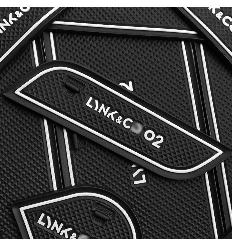 Lynk & Co 02 Hatchback Door Slot Mats & Cup Holder Interior Decor