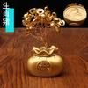 Make a fortune money bag tree ornament, make money every day, money bag creative desktop decoration, new home entrance car ornament gift