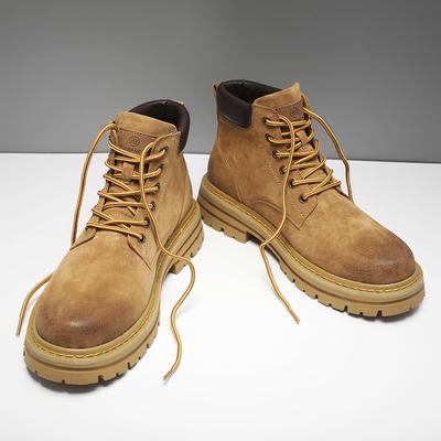 Fashion Luxury Classic Non-Slip Male Ankle Boots Brand Male Comfortable Motorcycle Boots New Arrival Men Lace-Up Walking High Top Shoes