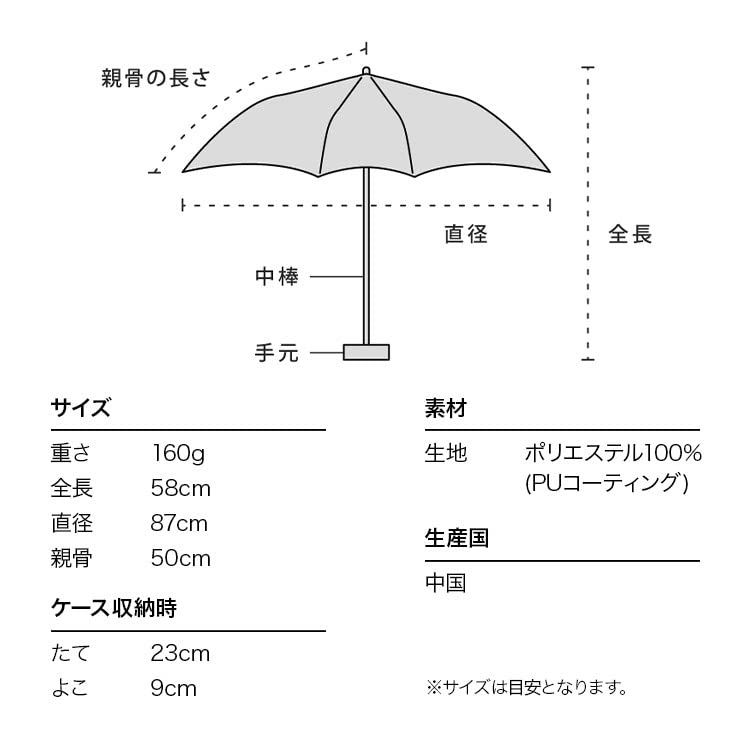 Folding Parasol with Star Pattern Scallop Full UV Suitable for Sun and Model [2022] Wpc. Women's Pattern, Mini, Off-White, 50cm, Blackout, 100%