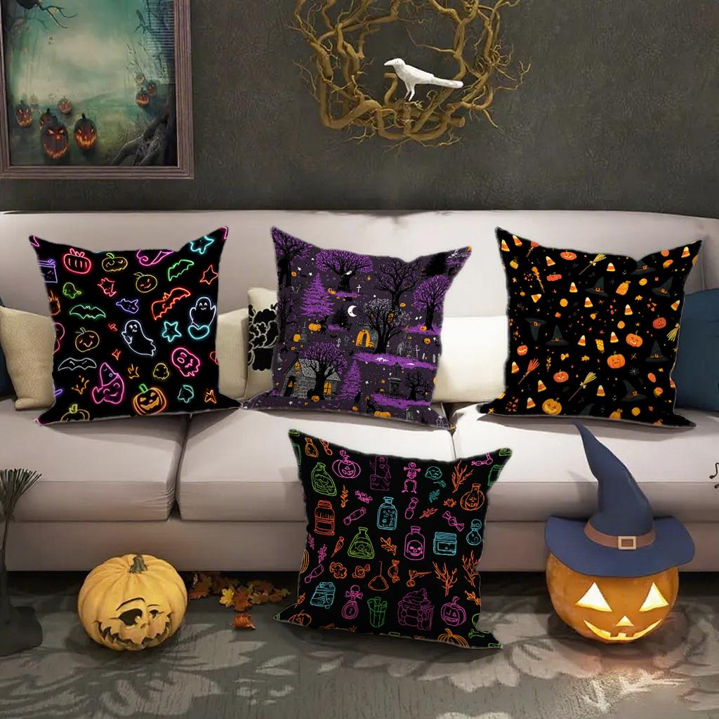 Halloween-Themed Pillowcases For Homesuitable For Sofa Car Bedroom Decorative Cushion Cover Pillow Cover