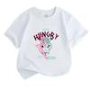 Kids Boys Girls 100% Cotton Short Sleeve Crew Neck T-Shirt, Stay Hungry Leopard Lightning Print Casual Soft Breathable Summer Tee for Children Daily W