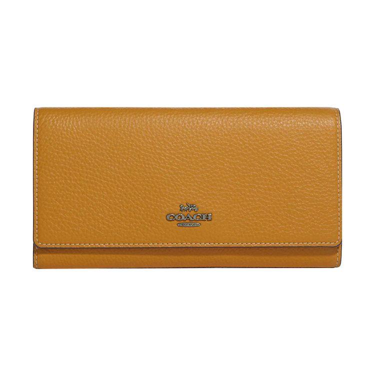 

COACH Slim Wallet With Snap Closure And Multiple Card Slots Crafted From Pebble Leather Women Wallet Mauve CC815-QBBUT Basic Set (Bag+Dust Bag)