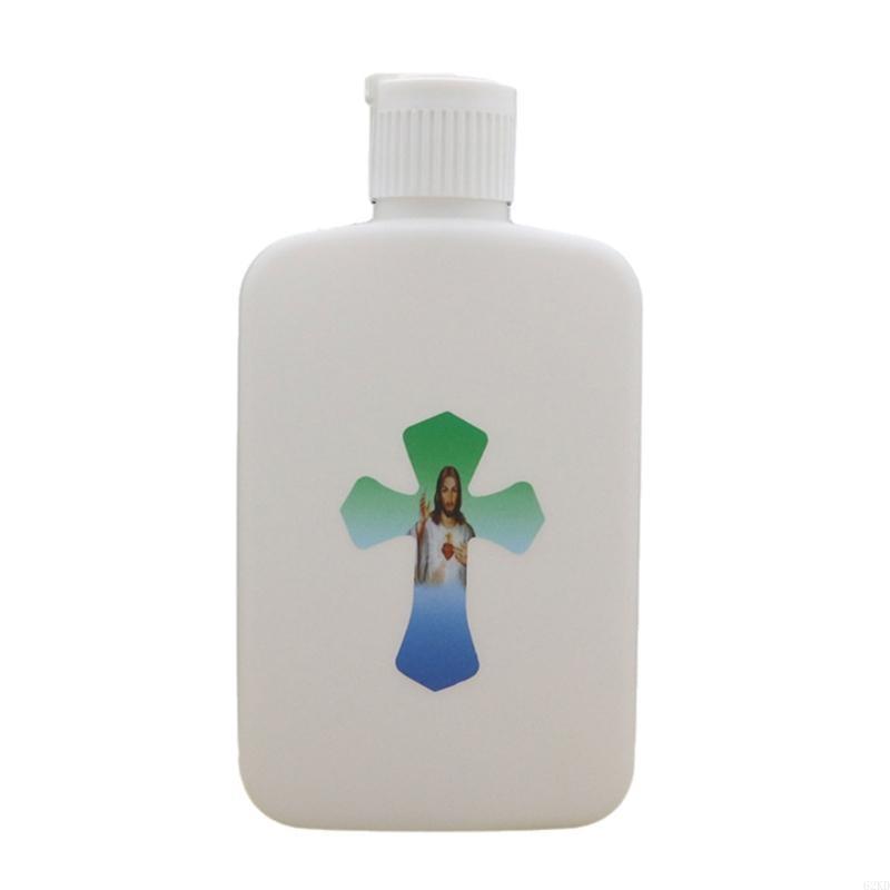 62KD Holy Water Bottle Religious Refillable Holy Water Container Baptisms Lotion Bottle with Screw Lid Catholic Accessories