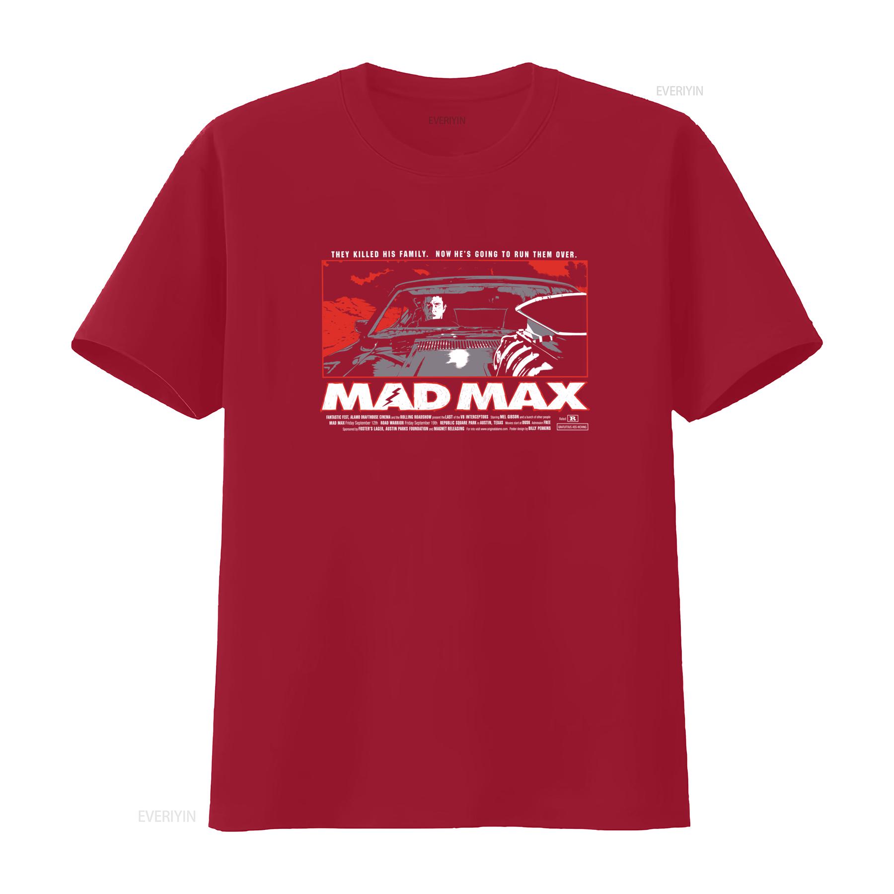 MAD MAX 1 Movie Poster T Shirt Black Available in All Sizes vintage Washed graphic Slightly Soft fashion homme Unisex S