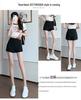 Women's High Waist Black A-Line Summer Shorts - Petite, Tight, Elastic, and Anti-Exposure