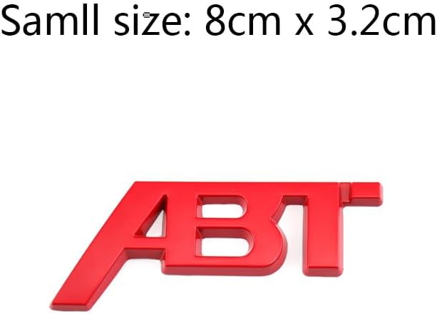 2pcs  3D Metal ABT Car Sticker Car Rear Trunk Letter Logo Badge For A4 A3 A5 A7 A7 Q3 Q7 Q5 TT RS6 RS3 Accessories