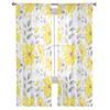Watercolor Yellow Flowers Abstract Sheer Voile Window Curtains Tulle Curtains Living Room Balcony Decoration Drapes