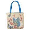 Ethnic Style Embroidery Canvas Handbag Artistic Fashion Hand In Hand Bag Lunch Bag Bento Bag